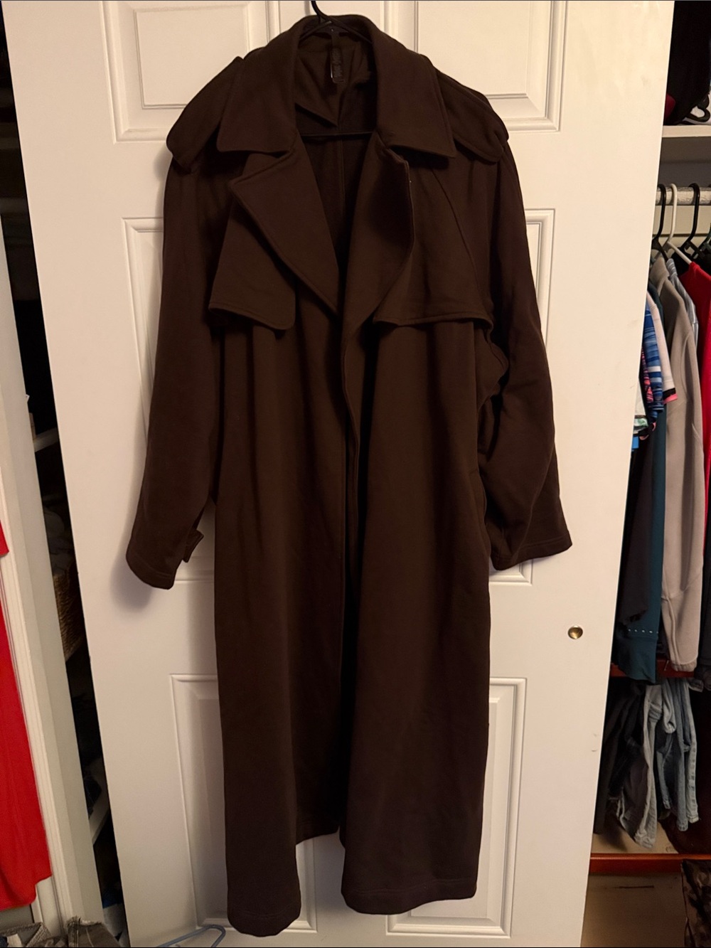 SKIMS Chocolate Brown Longline Trench Coat